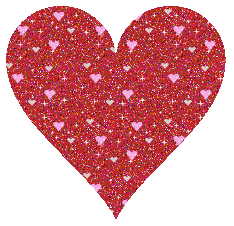 un coeur brillant avec des petits coeurs 